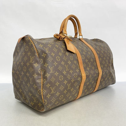 Louis Vuitton Boston Bag Monogram Keepall 55 M41424 Brown Men Women Unisex