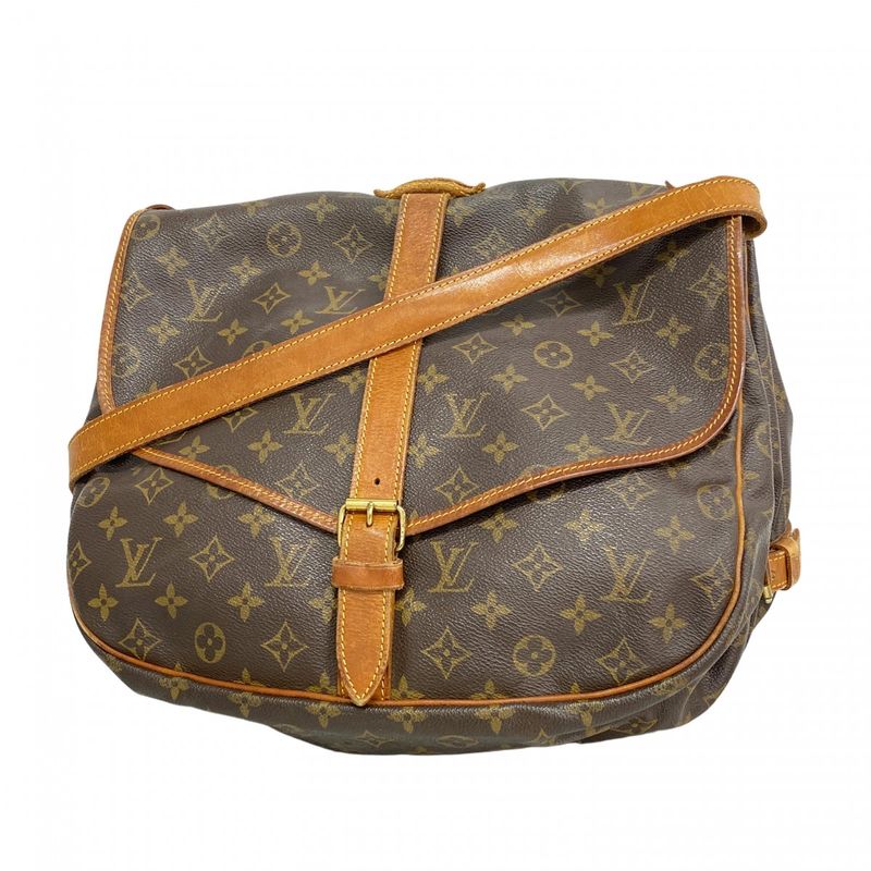 Louis Vuitton Shoulder Bag Monogram Saumur 35 M42254 Brown Ladies