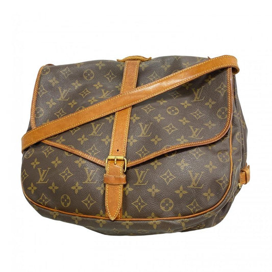 Louis Vuitton Shoulder Bag Monogram Saumur 35 M42254 Brown Ladies