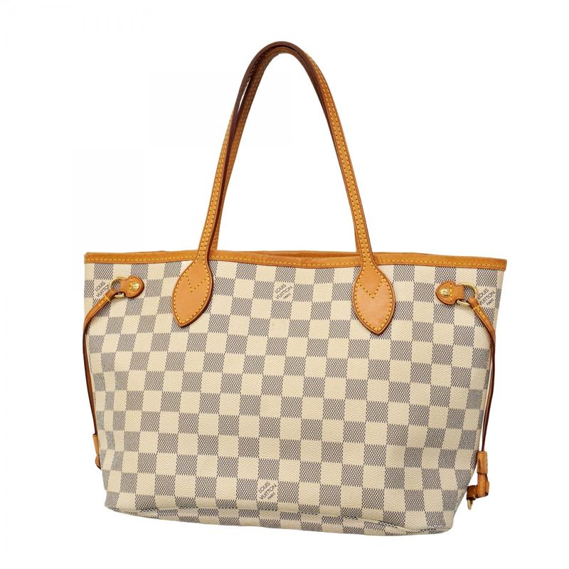 Louis Vuitton Tote Bag Damier Azure Neverfull PM N51110 White Ladies