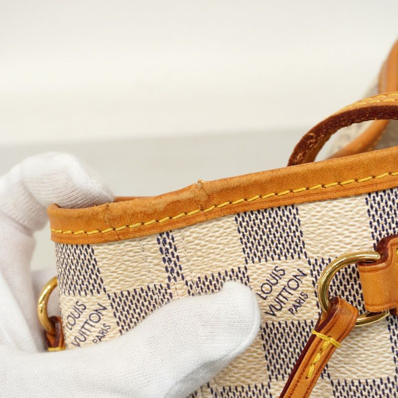 Louis Vuitton Tote Bag Damier Azure Neverfull PM N51110 White Ladies