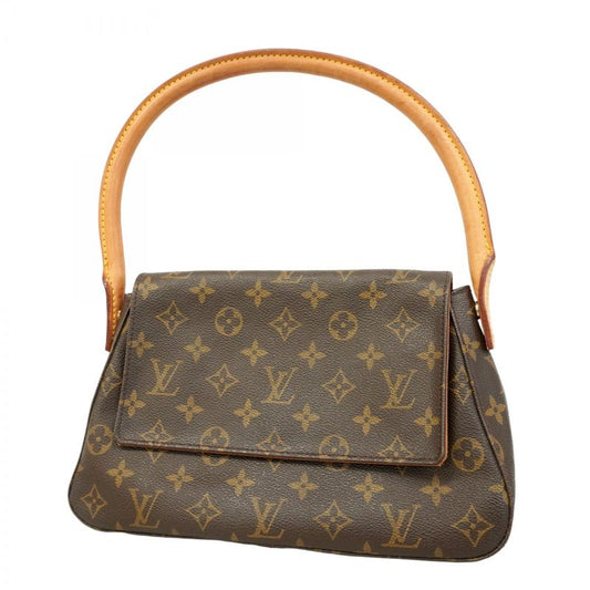 Louis Vuitton Shoulder Bag Monogram Mini Looping M51147 Brown Women's