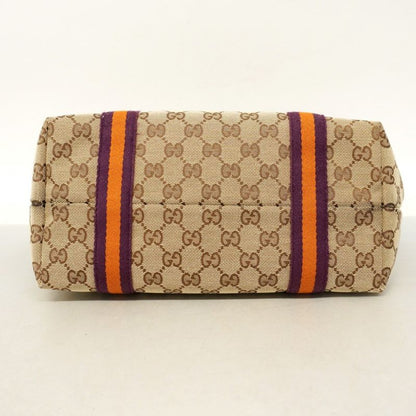 Gucci Tote Bag GG Canvas 137396 Canvas Brown Chien Pan Gold Hardware Women's