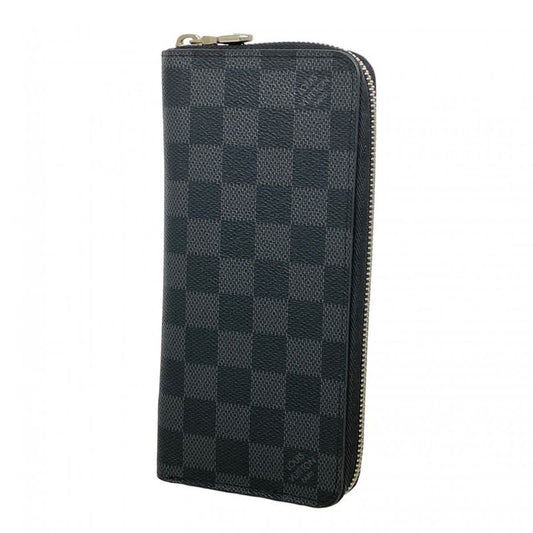 Louis Vuitton Long Wallet Damier Graphite Zippy Wallet Vertical N63095 Black