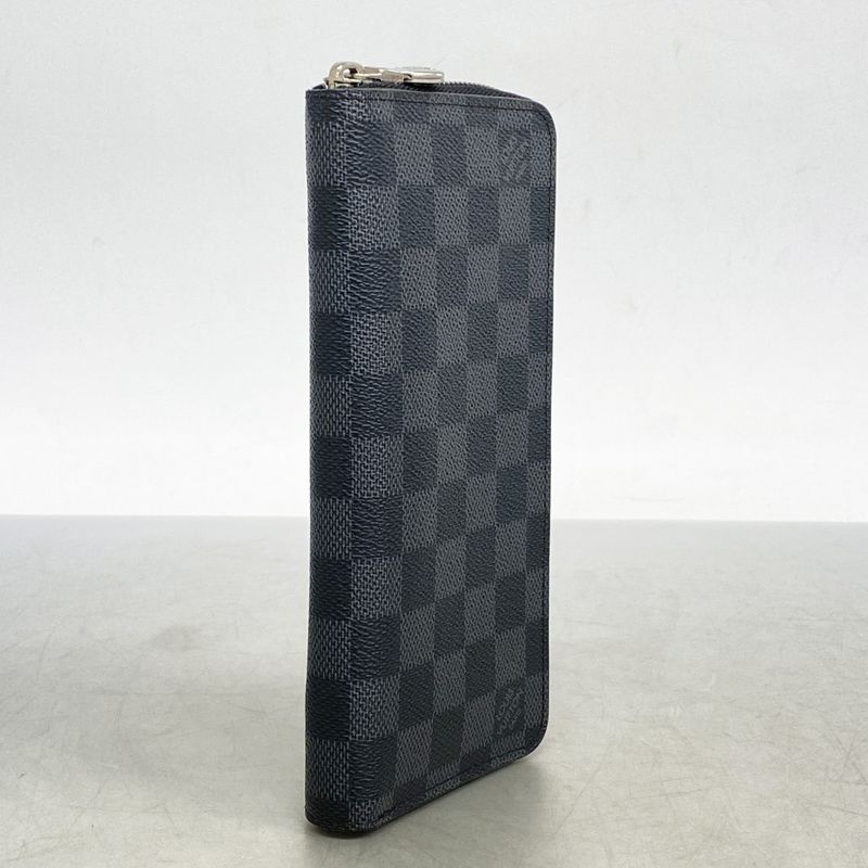 Louis Vuitton Long Wallet Damier Graphite Zippy Wallet Vertical N63095 Black