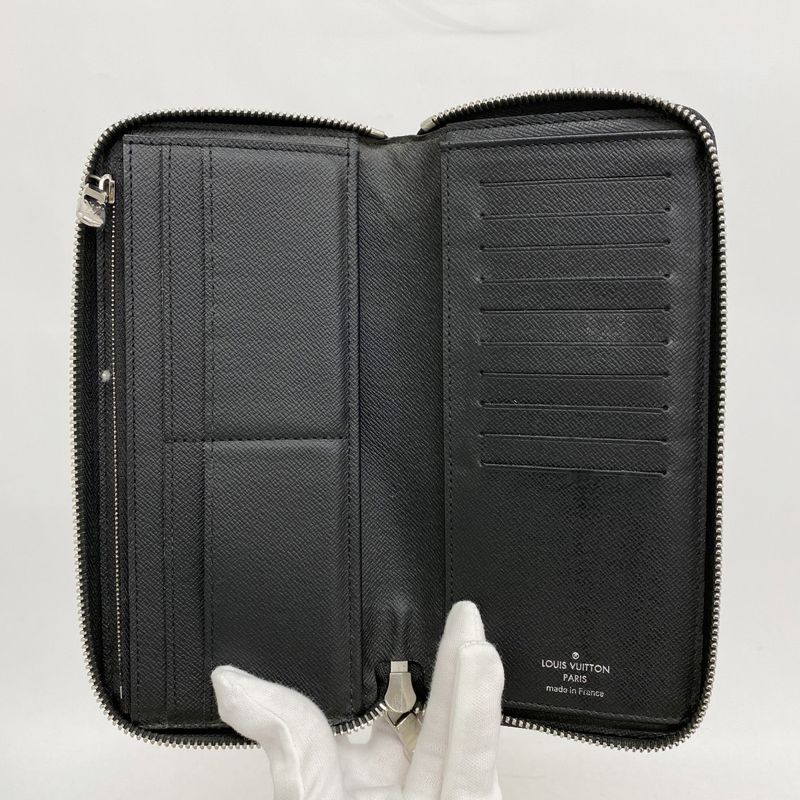 Louis Vuitton Long Wallet Damier Graphite Zippy Wallet Vertical N63095 Black