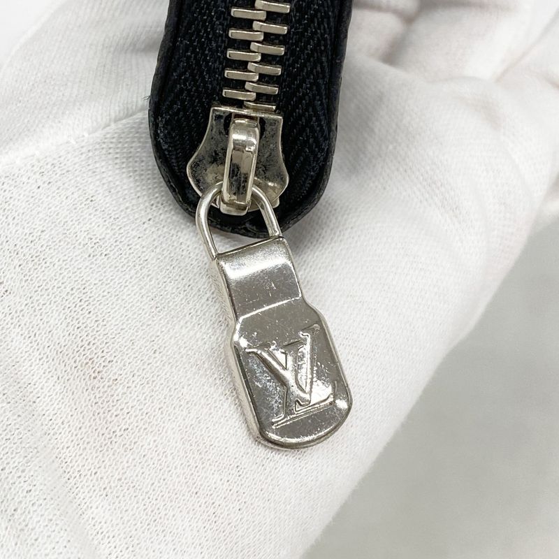 Louis Vuitton Long Wallet Damier Graphite Zippy Wallet Vertical N63095 Black