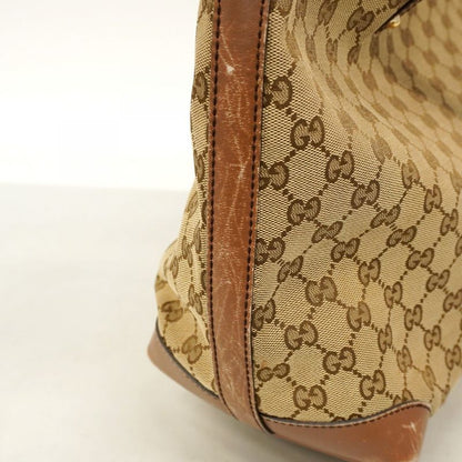 Gucci Tote Bag GG Canvas 247209 Canvas Brown Chien Pan Gold Hardware Women's
