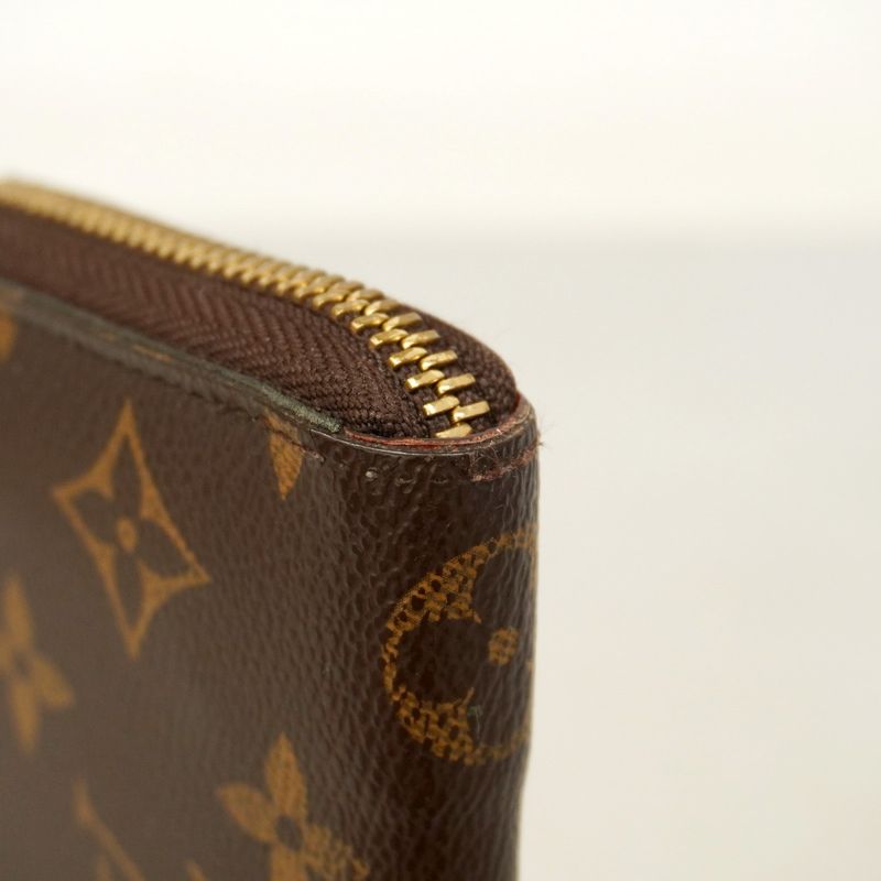 Louis Vuitton Long Wallet Monogram Portefeuille Clemence M60743 Brown Pimon