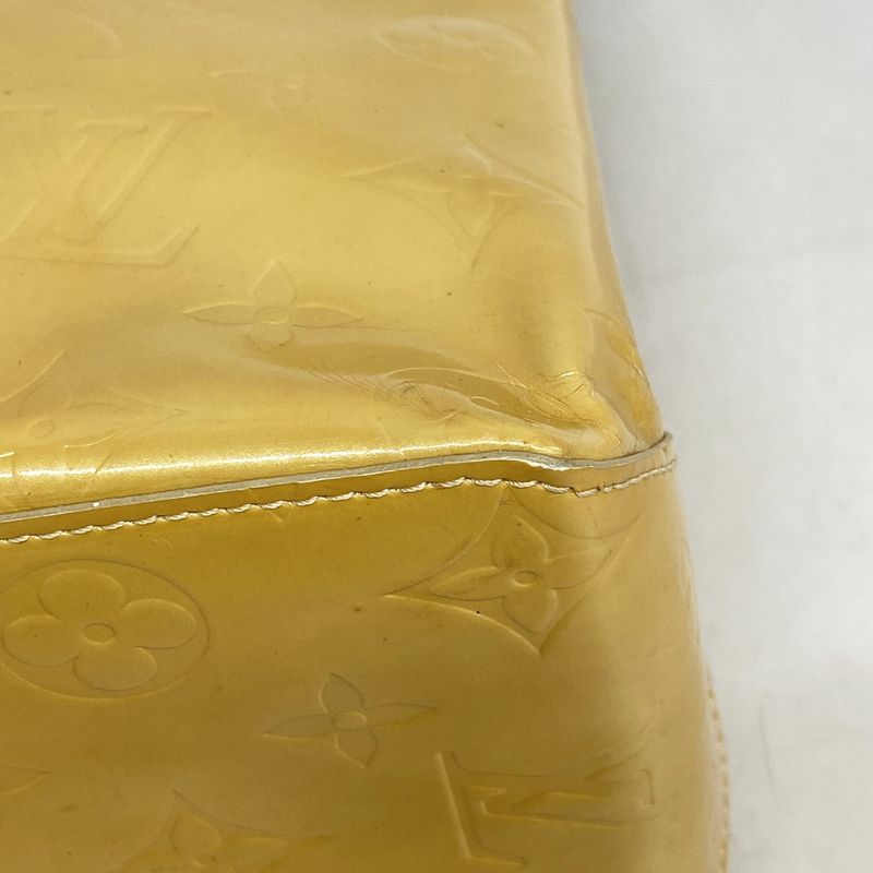 Louis Vuitton Tote Bag Vernis Lead MM M91141 Beige Ladies