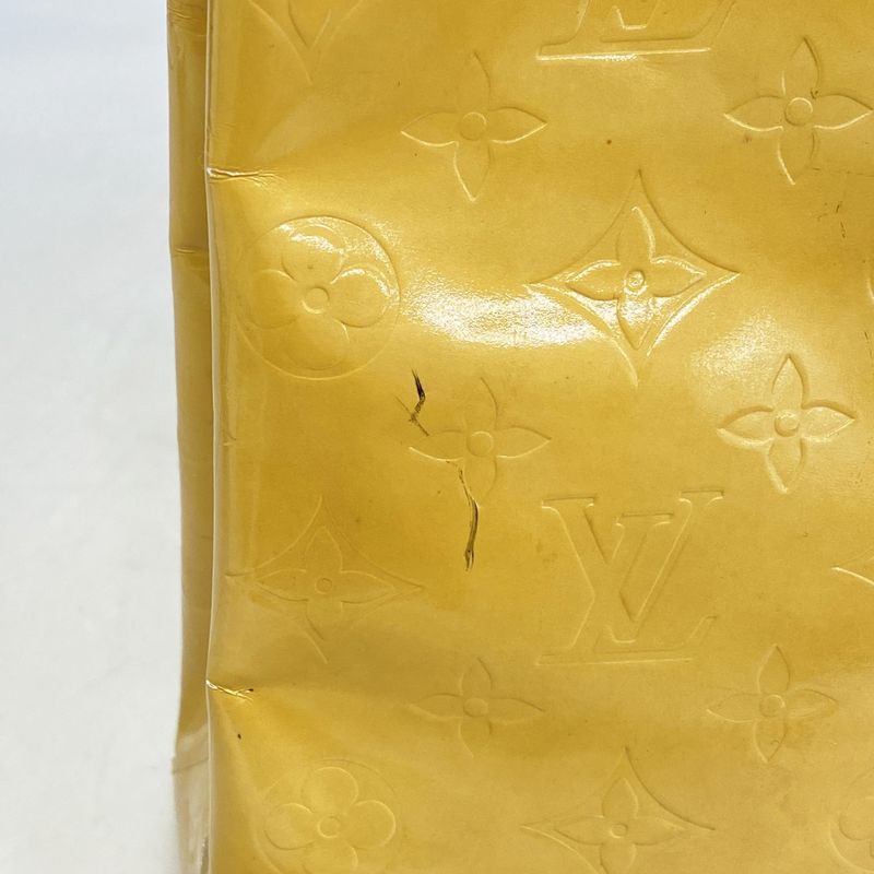 Louis Vuitton Tote Bag Vernis Lead MM M91141 Beige Ladies