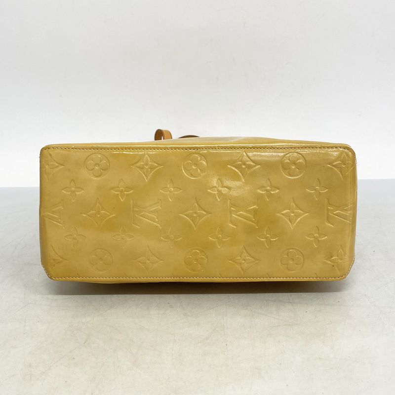 Louis Vuitton Tote Bag Vernis Lead MM M91141 Beige Ladies