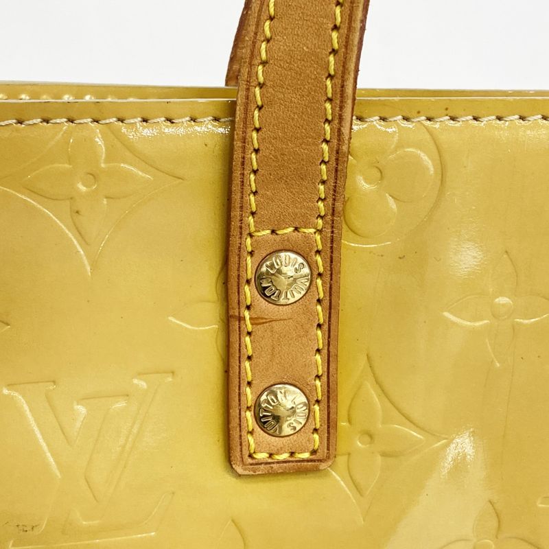 Louis Vuitton Tote Bag Vernis Lead MM M91141 Beige Ladies