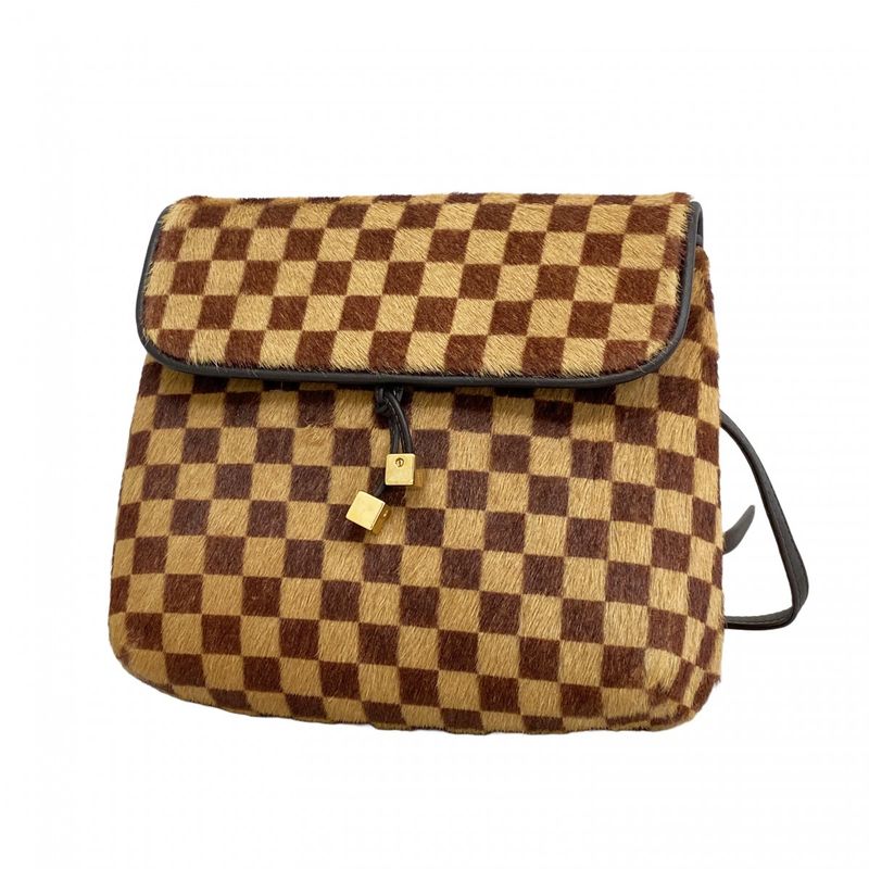 Louis Vuitton Shoulder Bag Damier Sauvage Gazelle M92130 Brown Ladies