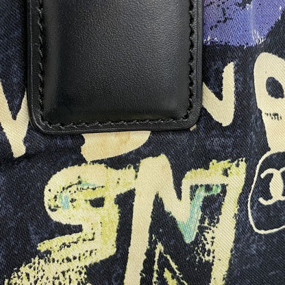 Chanel Tote Bag New Travel Nylon Blue Silver Hardware Women's