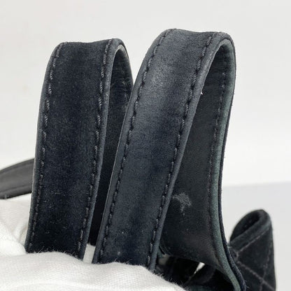 Chanel Handbag Matelasse Suede Black Silver Hardware 2way Bag Ladies