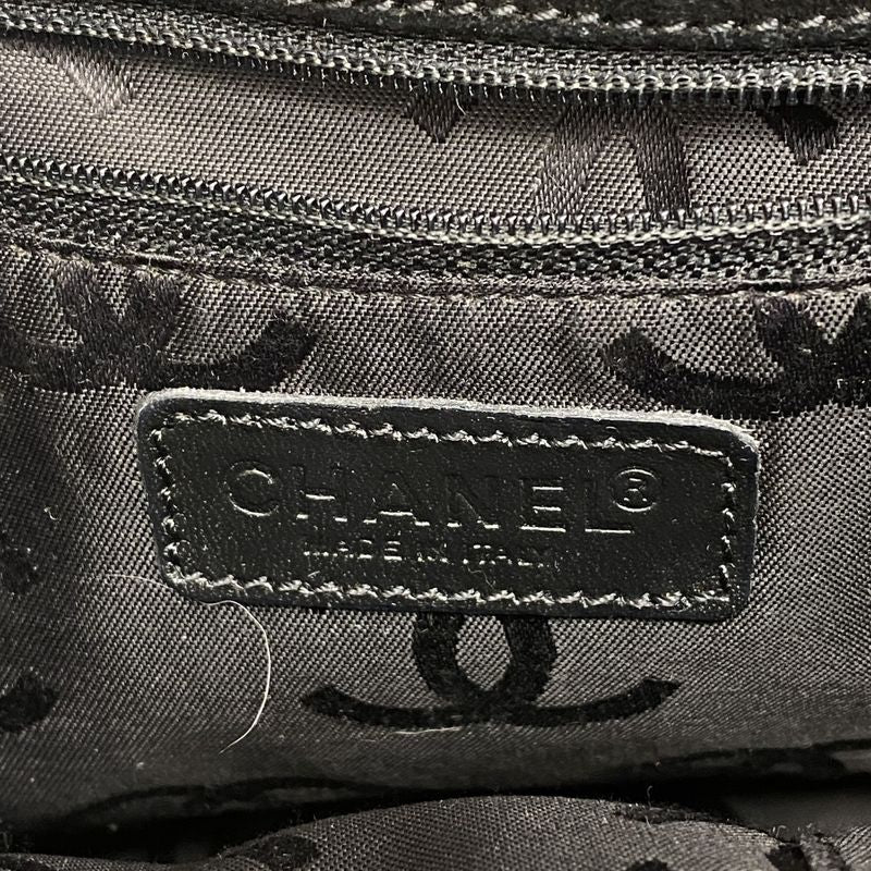 Chanel Handbag Matelasse Suede Black Silver Hardware 2way Bag Ladies