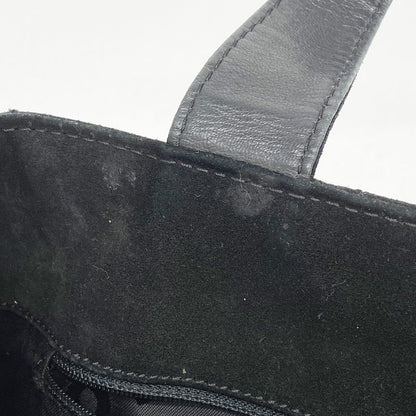 Chanel Handbag Matelasse Suede Black Silver Hardware 2way Bag Ladies