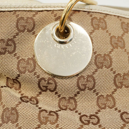 Gucci Tote Bag GG Canvas 120836 Canvas Brown Chien Pan Gold Hardware Women's