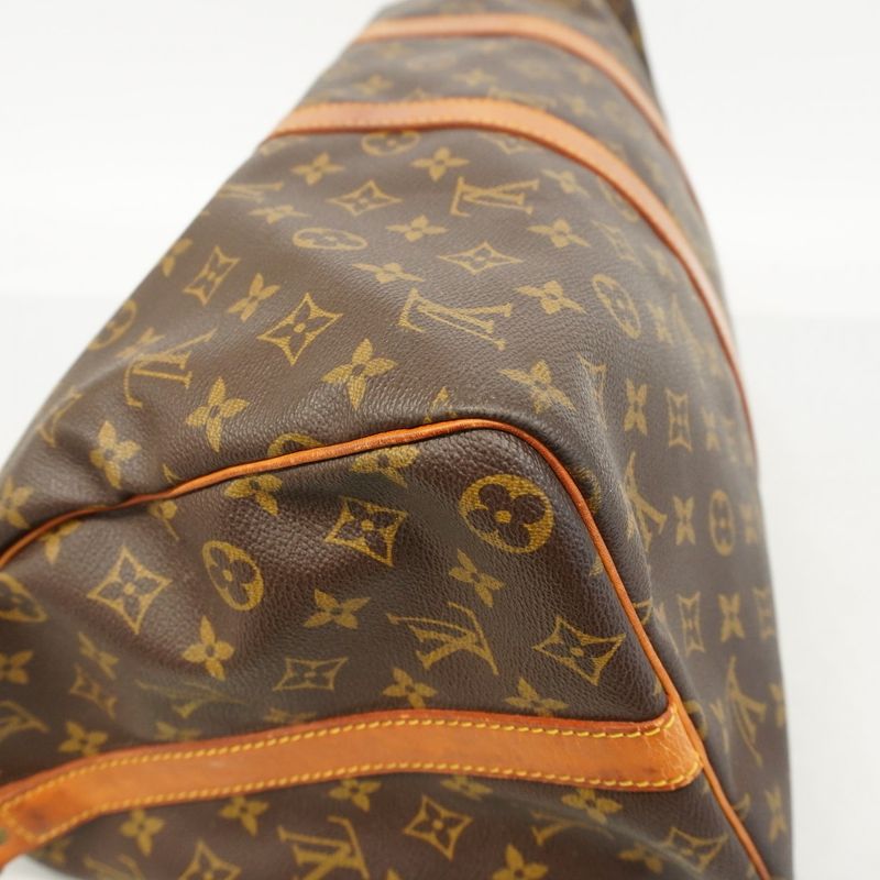 Louis Vuitton Boston Bag Monogram Keepall Bandoliere 45 M41418 Brown Men Women