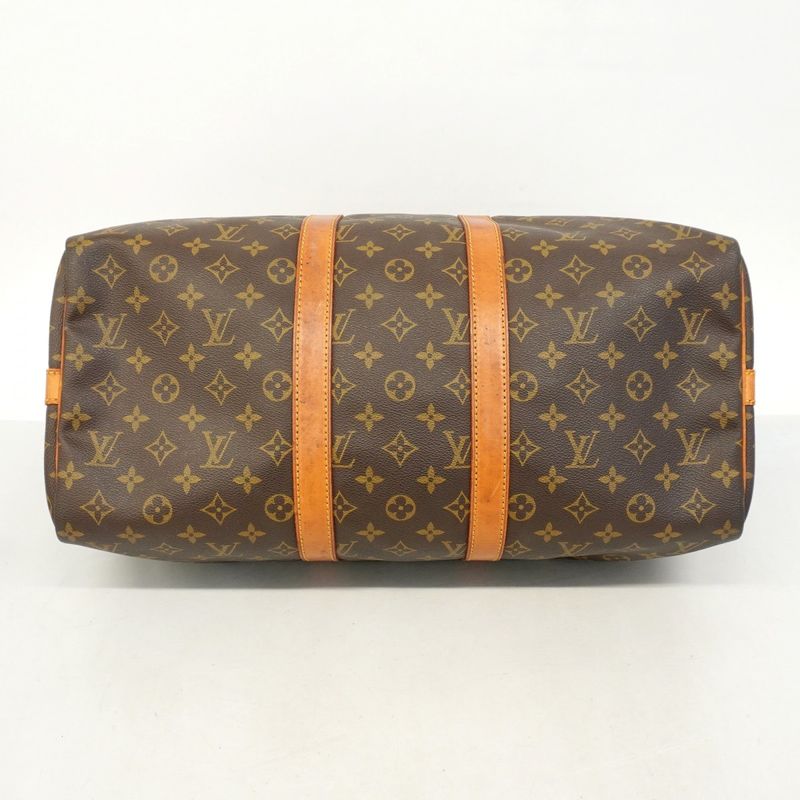 Louis Vuitton Boston Bag Monogram Keepall Bandoliere 45 M41418 Brown Men Women