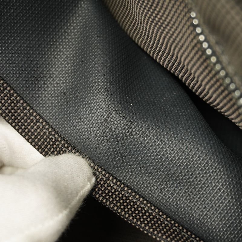 Hermes Tote Bag Her Line MM Canvas Gray Silver Hardware Women