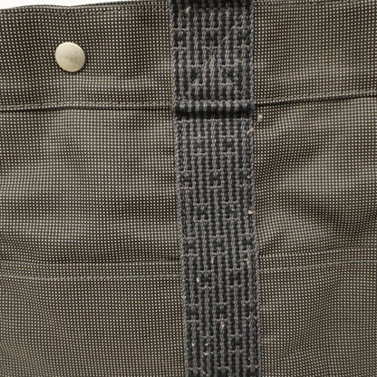 Hermes Tote Bag Her Line MM Canvas Gray Silver Hardware Women
