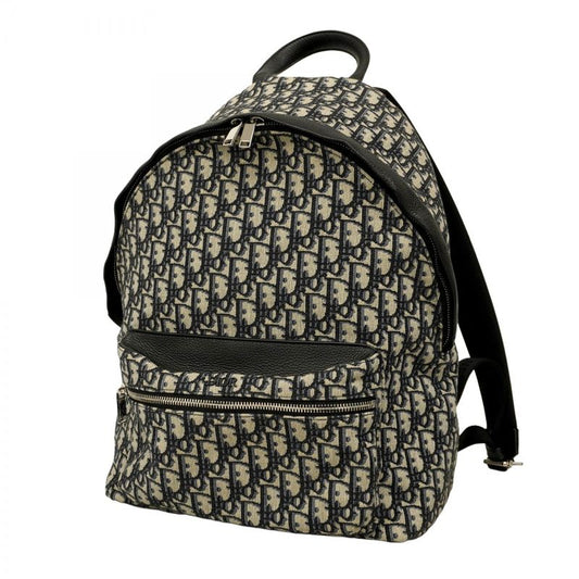 Christian Dior Backpack/daypack Trotter Canvas Navy Silver Hardware Men's