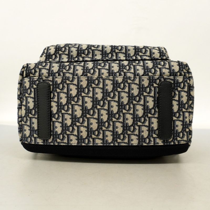 Christian Dior Backpack/daypack Trotter Canvas Navy Silver Hardware Men's