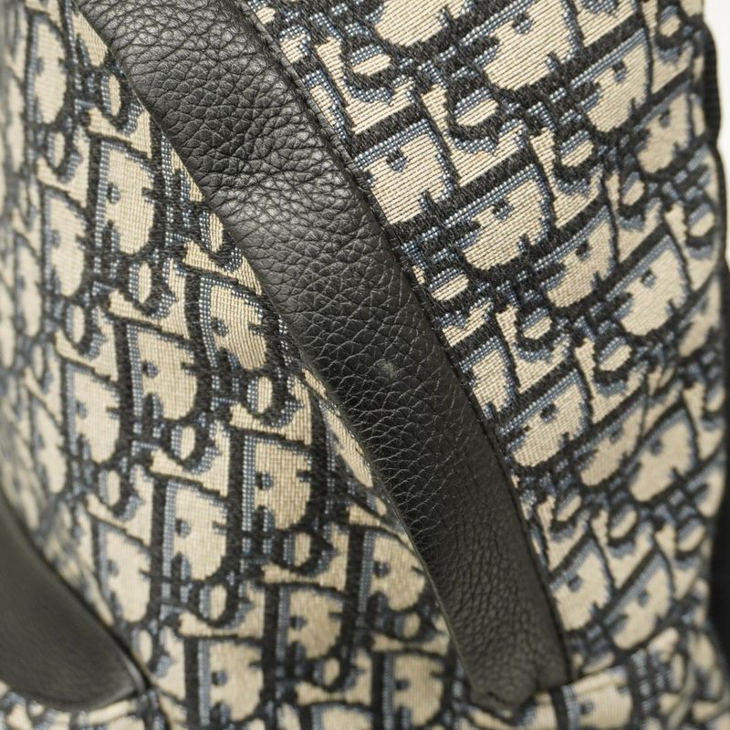 Christian Dior Backpack/daypack Trotter Canvas Navy Silver Hardware Men's