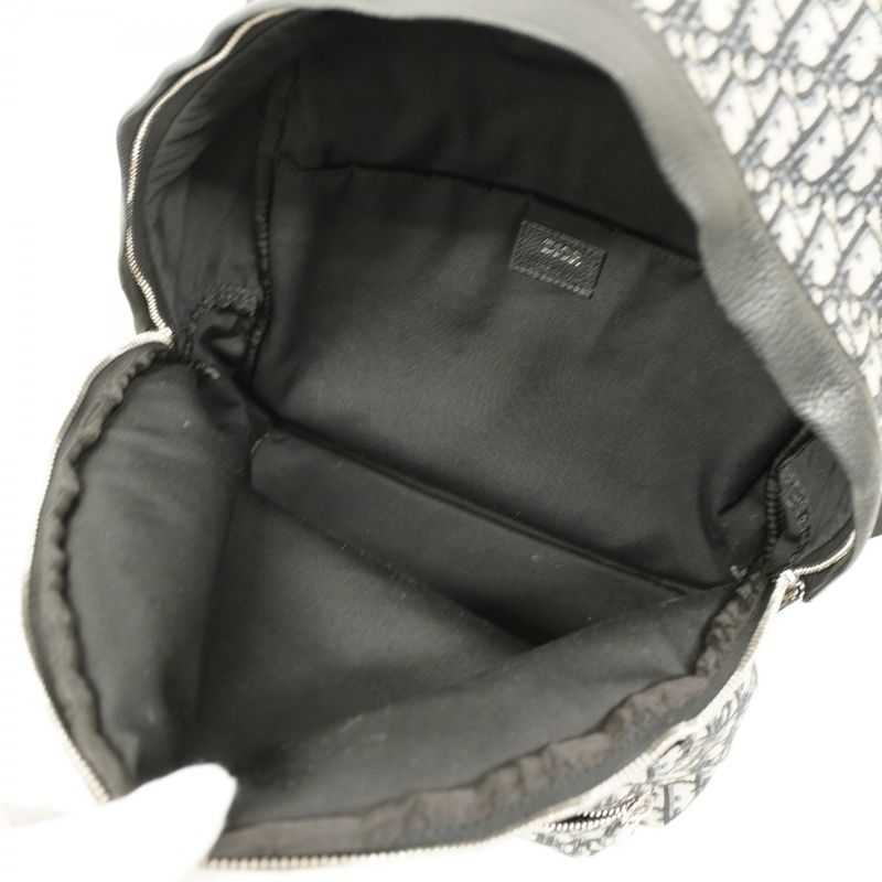Christian Dior Backpack/daypack Trotter Canvas Navy Silver Hardware Men's