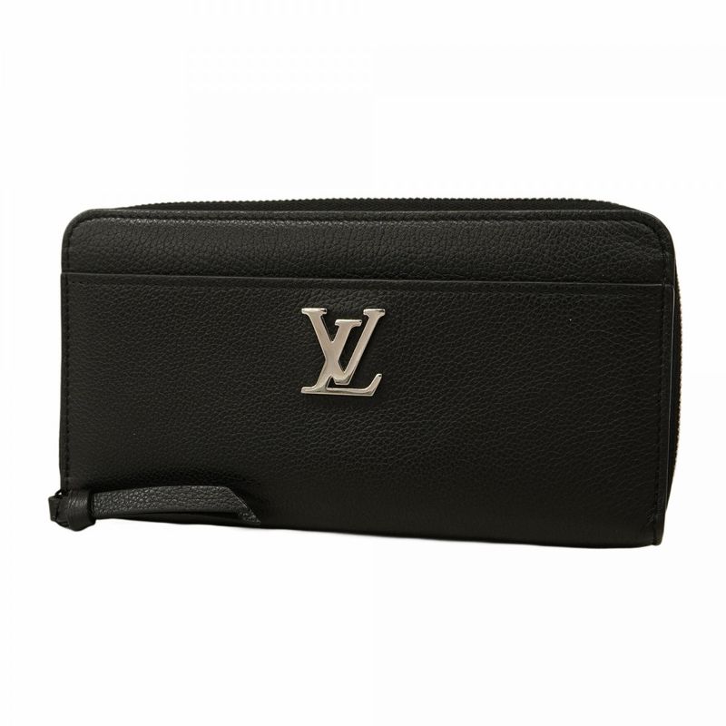 Louis Vuitton Long Wallet Zippy Lock Me M62622 Noir Black Men Women Unisex