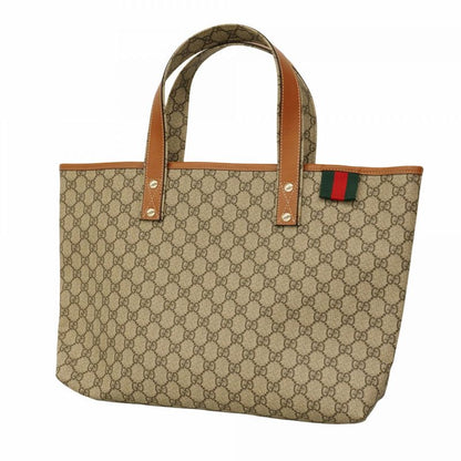Gucci Tote Bag GG Supreme Sherry Line 211134 PVC Brown Chien Pangold Hardware