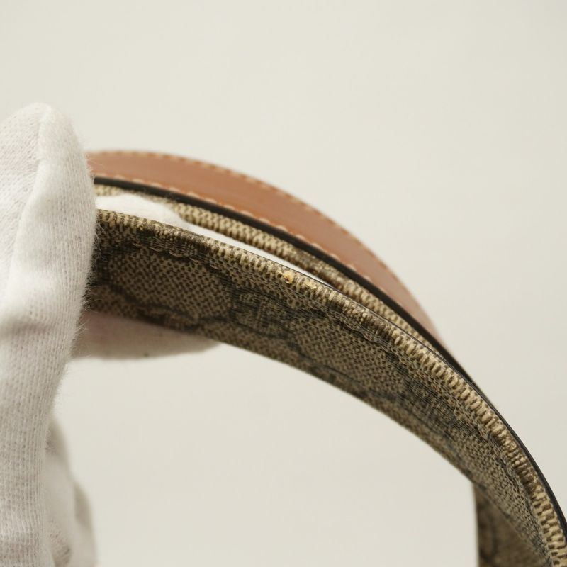 Gucci Tote Bag GG Supreme Sherry Line 211134 PVC Brown Chien Pangold Hardware