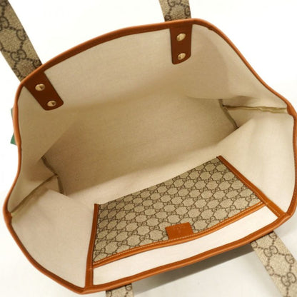 Gucci Tote Bag GG Supreme Sherry Line 211134 PVC Brown Chien Pangold Hardware