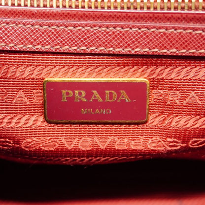 Prada Handbag Saffiano Leather Bordeaux Gold Hardware 2way Bag Ladies