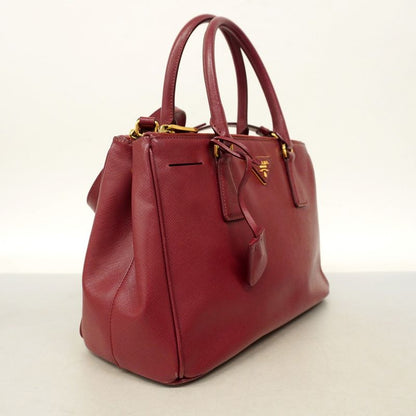 Prada Handbag Saffiano Leather Bordeaux Gold Hardware 2way Bag Ladies