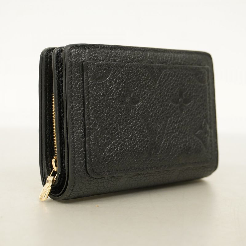 Louis Vuitton Wallet Monogram ・empreinte Portefeuille M80151 Noir Black Women's