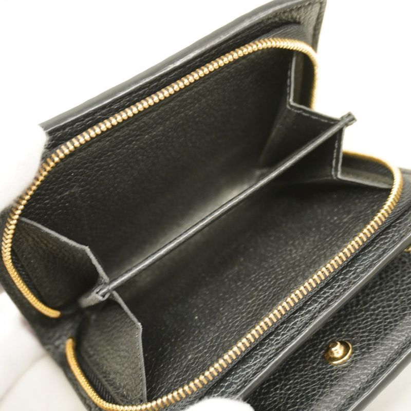 Louis Vuitton Wallet Monogram ・empreinte Portefeuille M80151 Noir Black Women's