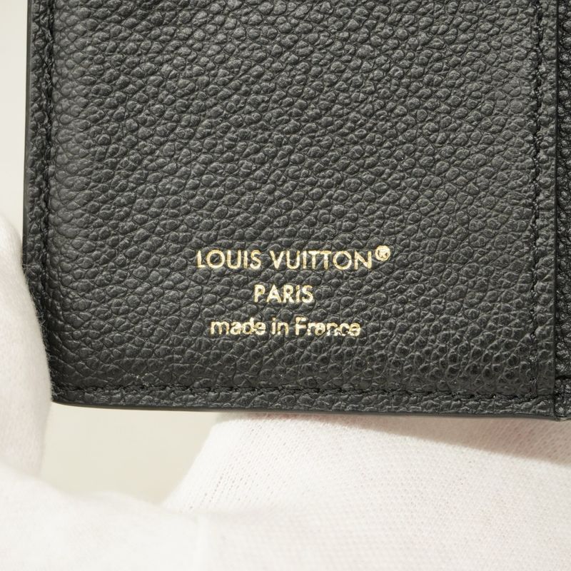Louis Vuitton Wallet Monogram ・empreinte Portefeuille M80151 Noir Black Women's