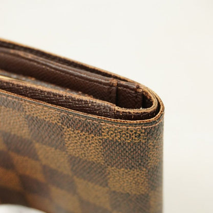 Louis Vuitton Wallet Damier Portomone Vier Viennois N61664 Ebene Ladies