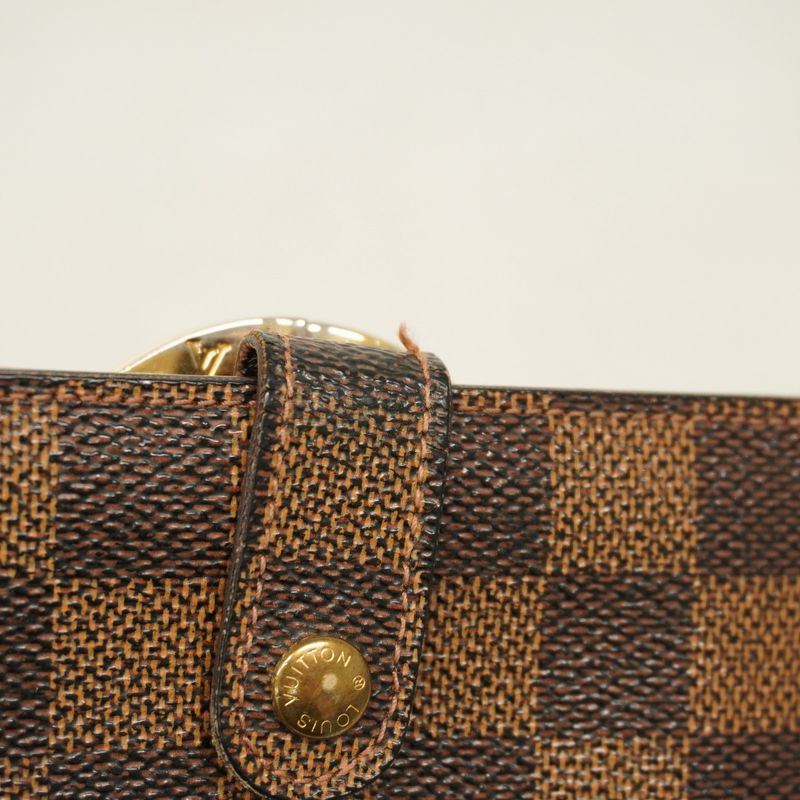 Louis Vuitton Wallet Damier Portomone Vier Viennois N61664 Ebene Ladies