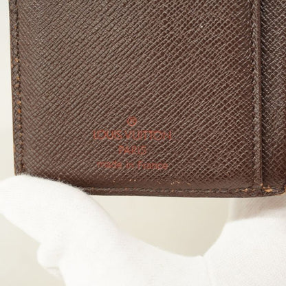 Louis Vuitton Wallet Damier Portomone Vier Viennois N61664 Ebene Ladies