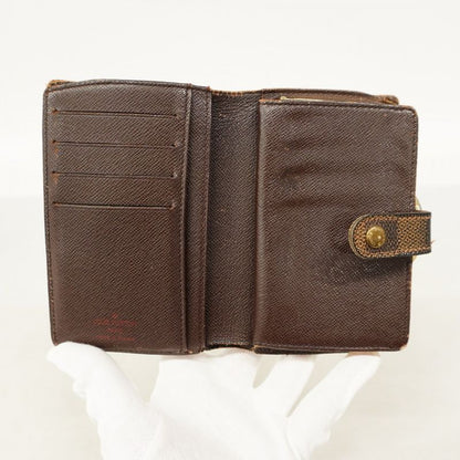 Louis Vuitton Wallet Damier Portomone Vier Viennois N61664 Ebene Ladies