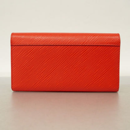 Louis Vuitton Long Wallet Epi Portefeuille Twist M61179 Coquelicot Women's