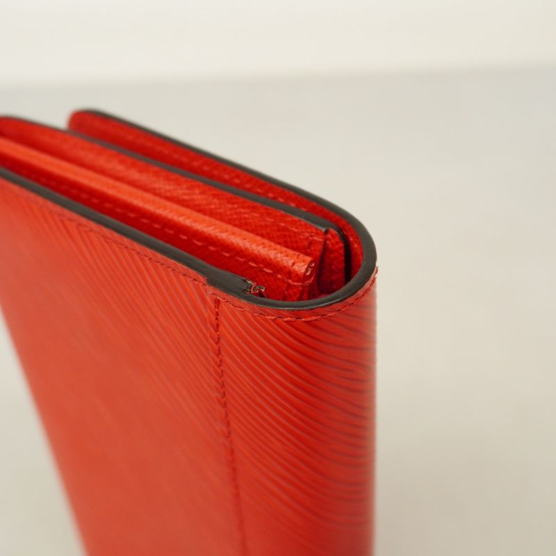 Louis Vuitton Long Wallet Epi Portefeuille Twist M61179 Coquelicot Women's