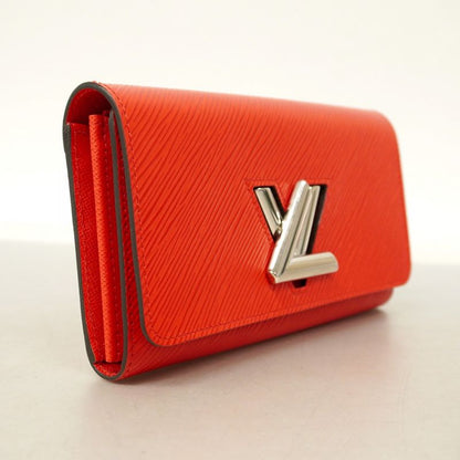Louis Vuitton Long Wallet Epi Portefeuille Twist M61179 Coquelicot Women's