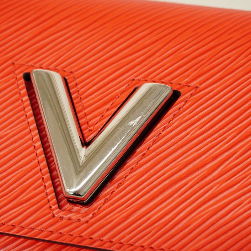 Louis Vuitton Long Wallet Epi Portefeuille Twist M61179 Coquelicot Women's