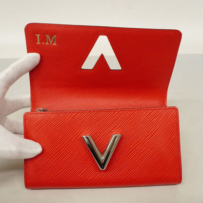 Louis Vuitton Long Wallet Epi Portefeuille Twist M61179 Coquelicot Women's