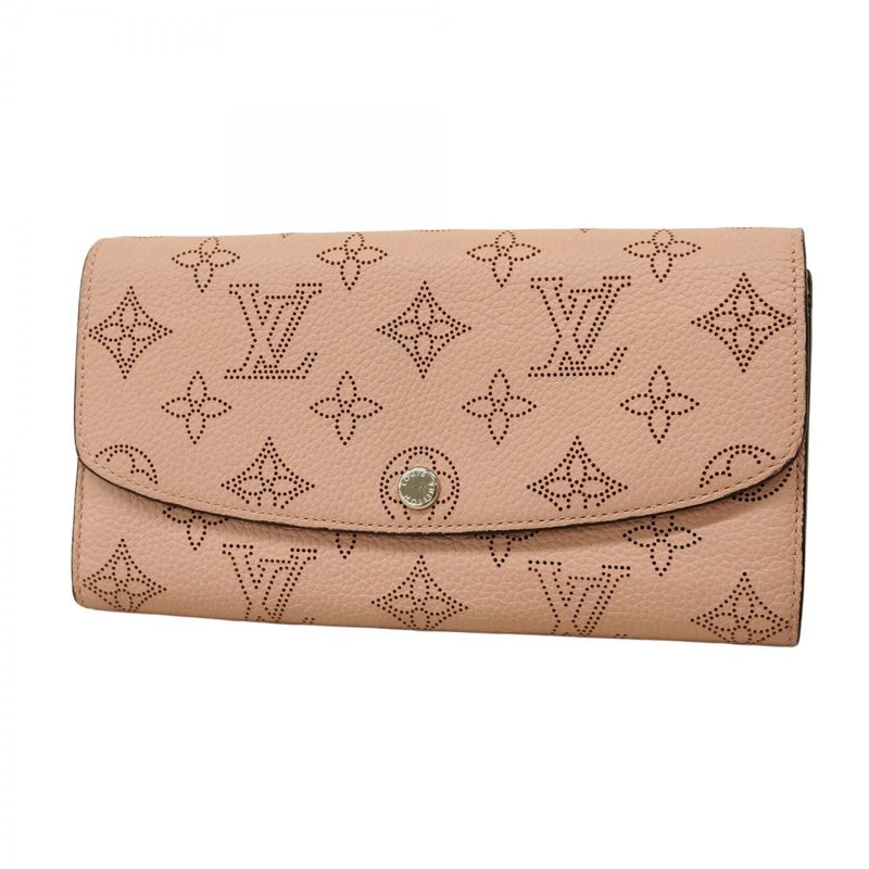 Louis Vuitton Long Wallet Mahina Portefeuille Iris M60145 Magnolia Women's